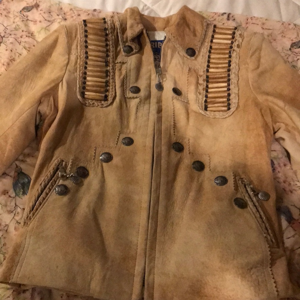 Tribe America leather coat